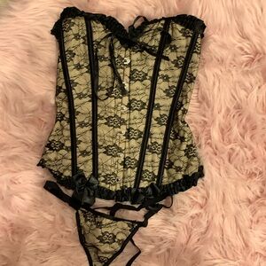 Corset top with thong